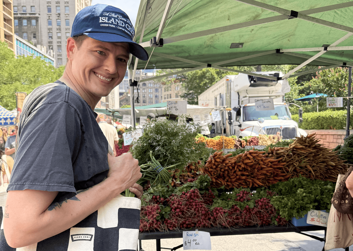 Andrew at the market